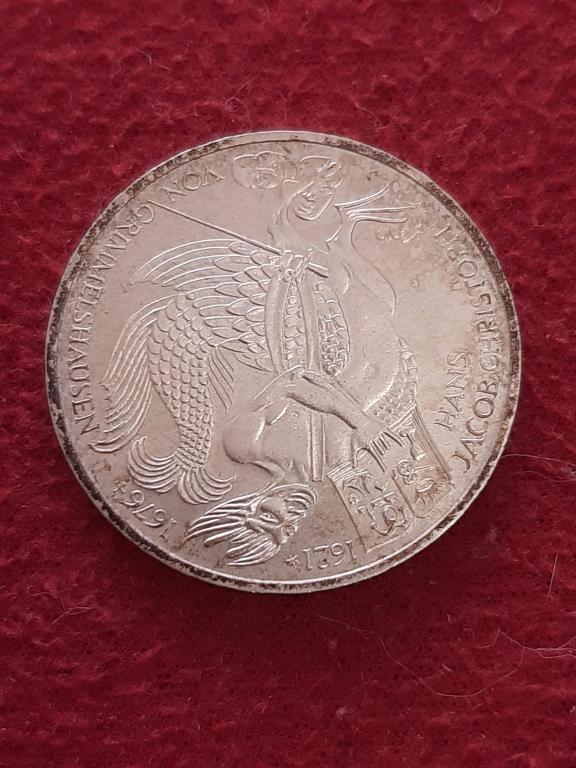 5 марок ФРГ 1976 год. Ганс Якобс Христоф. Германия. Серебро. Оригинал.
