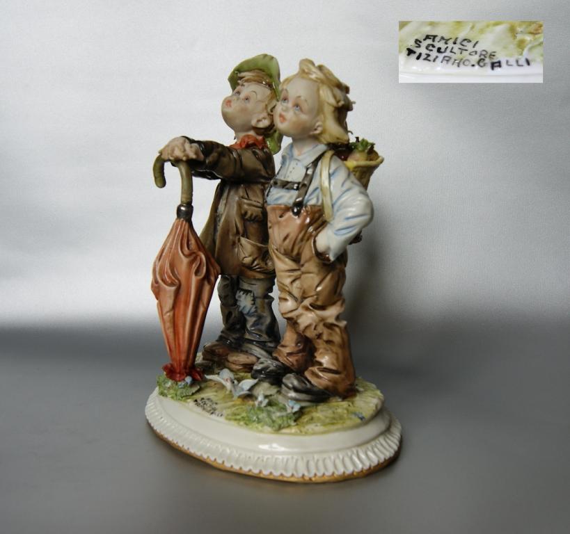 Мальчики Tiziano-Galli (редкая) CAPODIMONTE Италия