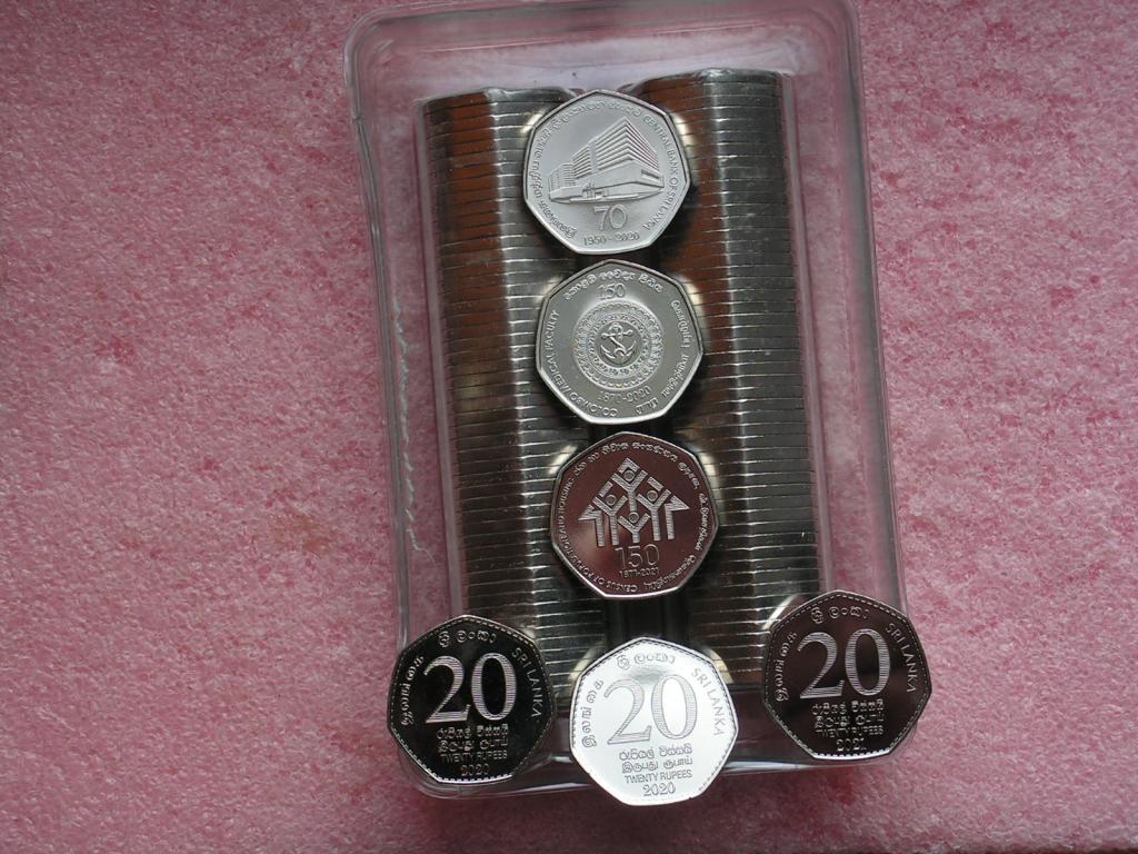 Шри-Ланка набор 3 х 20 рупий 2020-2021 (2022) unc