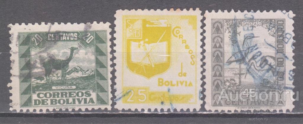 Боливия 1939 фауна герб Mi297,298,301