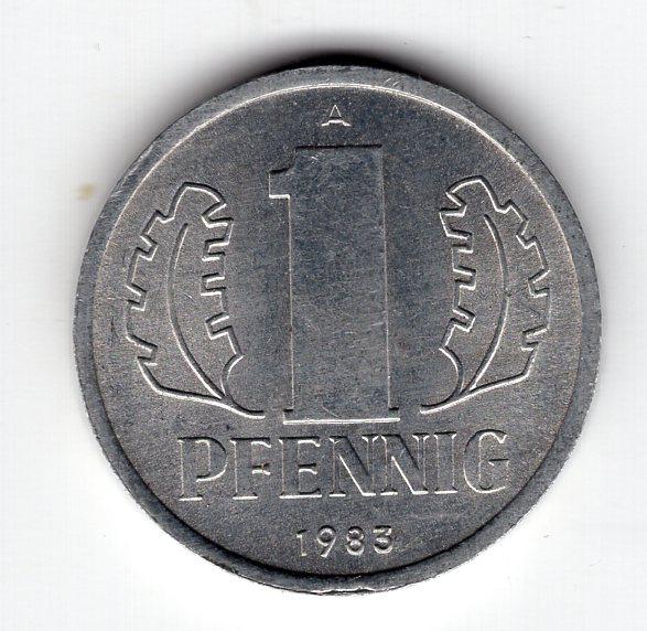 1 пфенинг - ГДР - 1983 А - KM#8