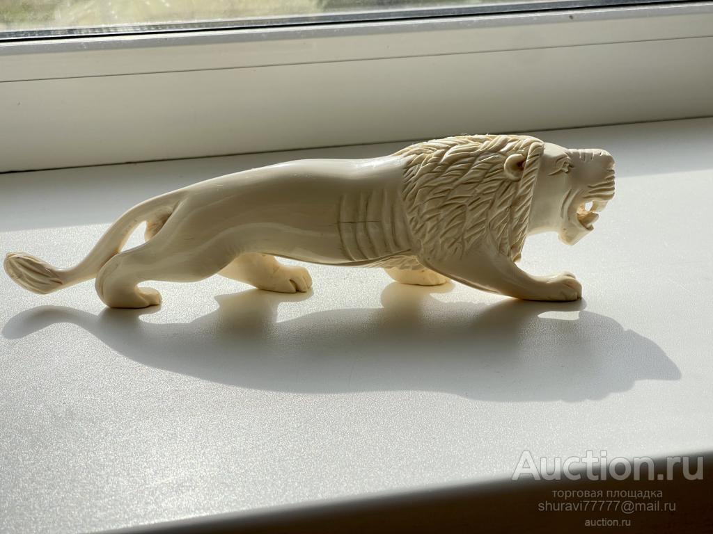 слоновая кость, лев, резьба, Гана