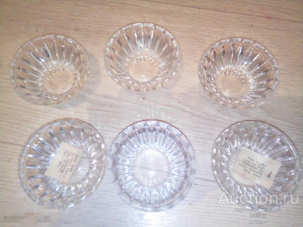 ваза розетки стекло  СССР шесть штук 