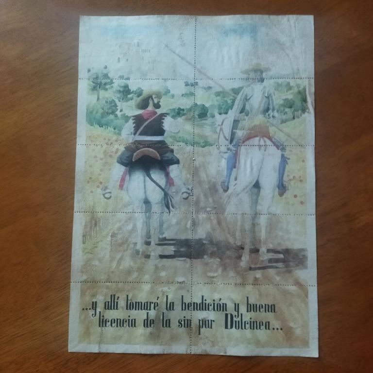 Талоны ( купоны) на питание с перфорацией. Испания. Дон Кихот.