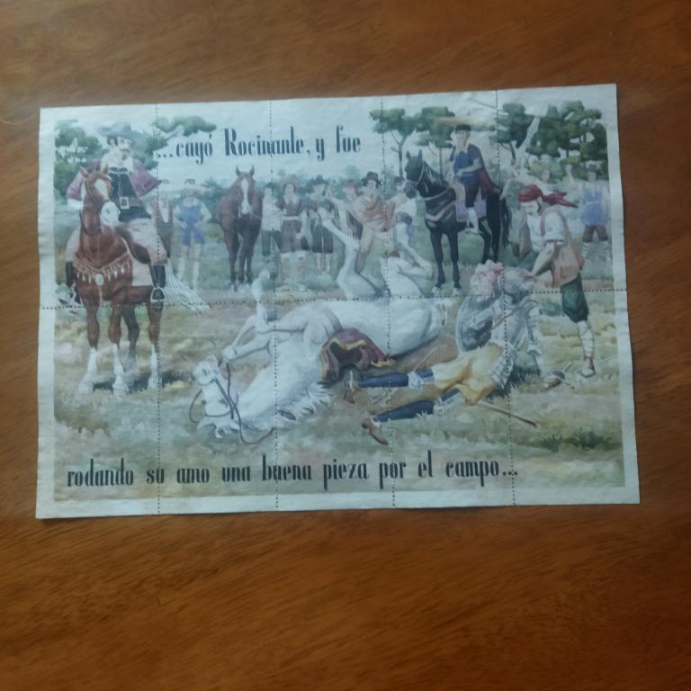 Талоны ( купоны) на питание с перфорацией. Испания. Дон Кихот.