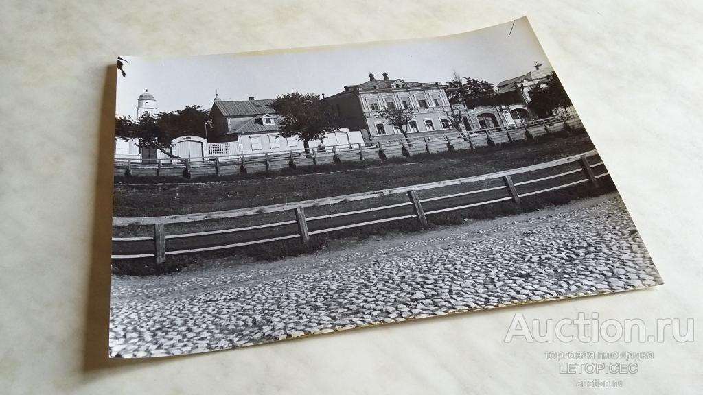 ОТПЕЧАТОК СТЕКЛЯННОГО НЕГАТИВА Астрахань ДОМА НА КАНАВЕ, БУЛЫЖНАЯ МОСТОВАЯ, ЦЕРКОВЬ ПЕТРОПАВЛОВСКАЯ