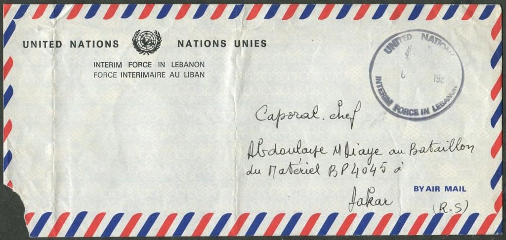 ООН миротворческие силы 1980 Ливан-Израиль UNIFIL сенегальский контингент полевая почта ⇒ Сенегал
