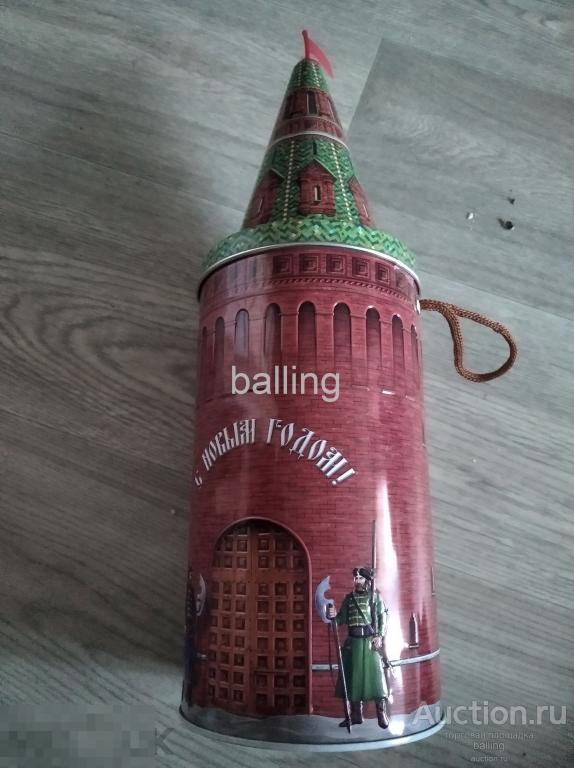 упаковка подарка башня кремля коробка новогодний подарок 