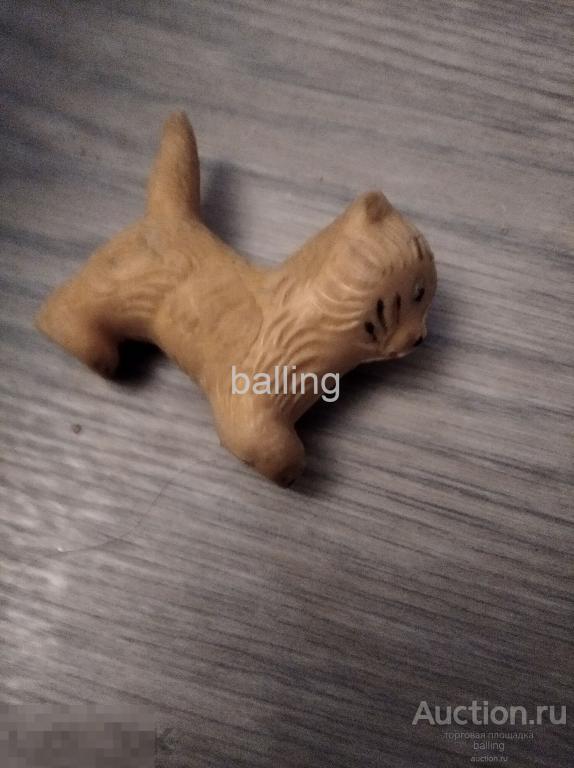Мини игрушка твердая резина кот 