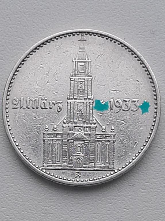 СЕРЕБРО. 2 РЕЙХСМАРКИ 1934 ГОДА A. КИРХА ПОДПИСНАЯ. 3 РЕЙХ РЕДКИЕ! НЕ ПРОПАГАНДА!