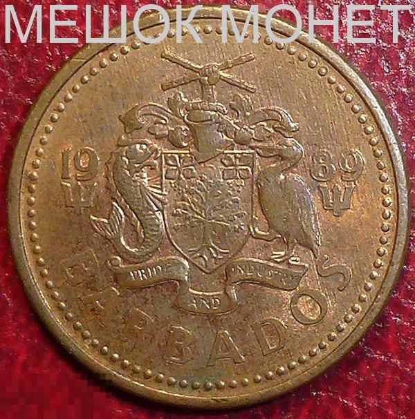 Барбадос 1 цент 1989 года. 