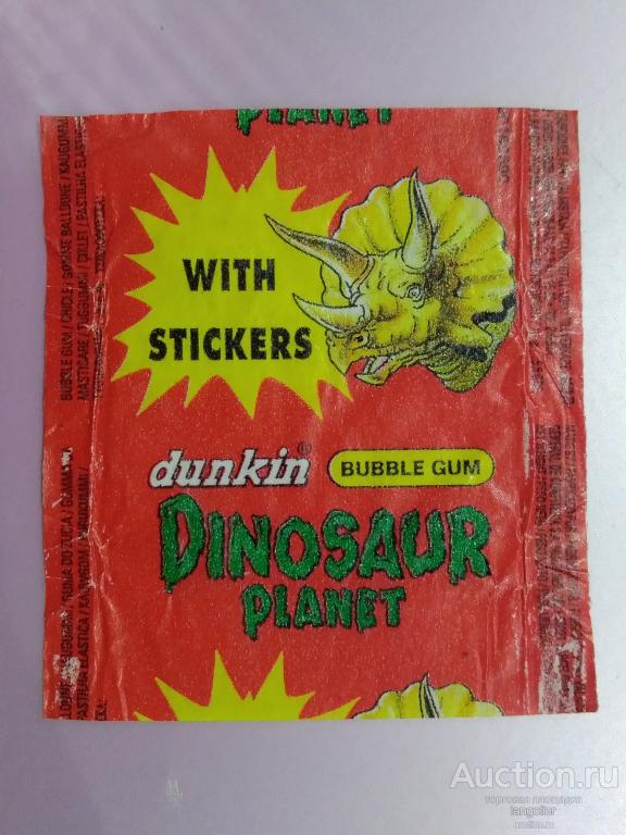 Обертка от жевательной резинки Dinosaur Planet (Dunkin)