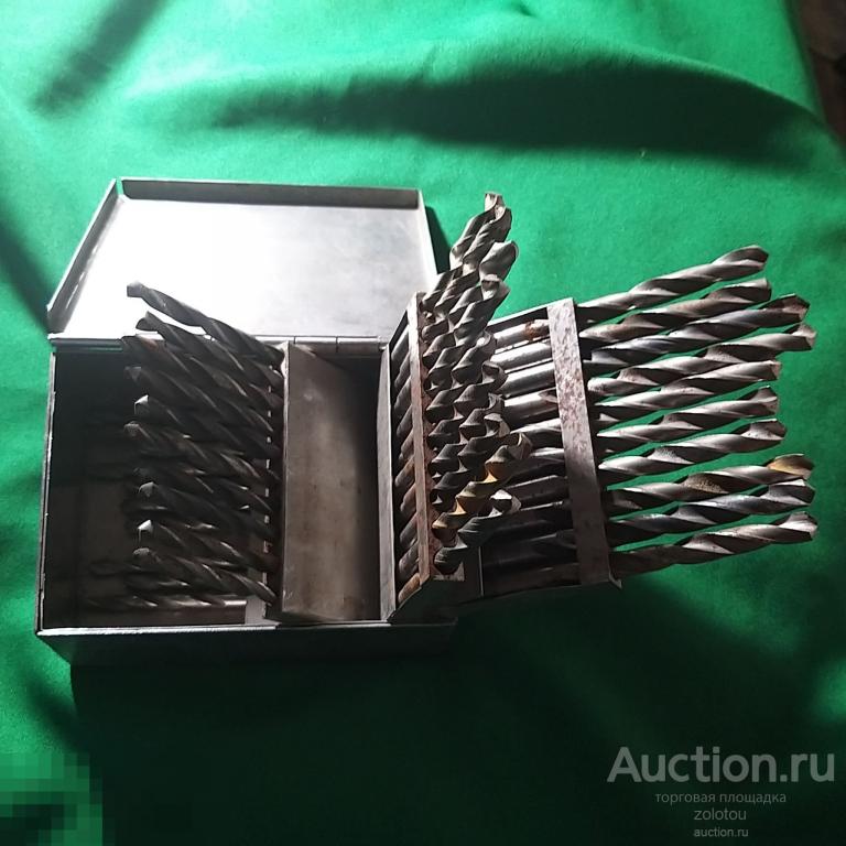 Сверла из СССР в металлической коробке, из СССР