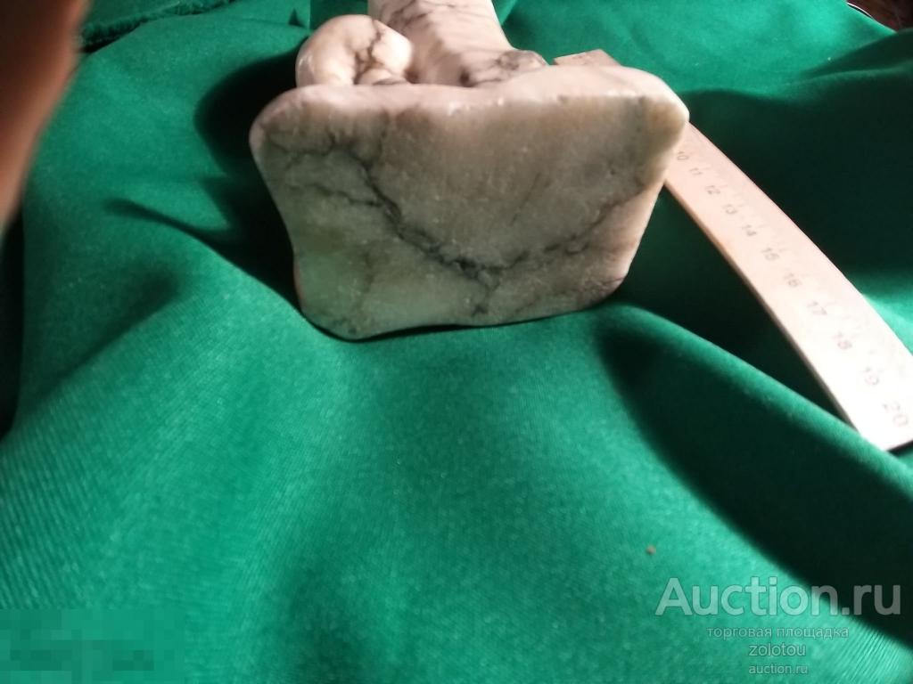 Старинная чернильница,  Цапля, ранний СССР, мрамор.