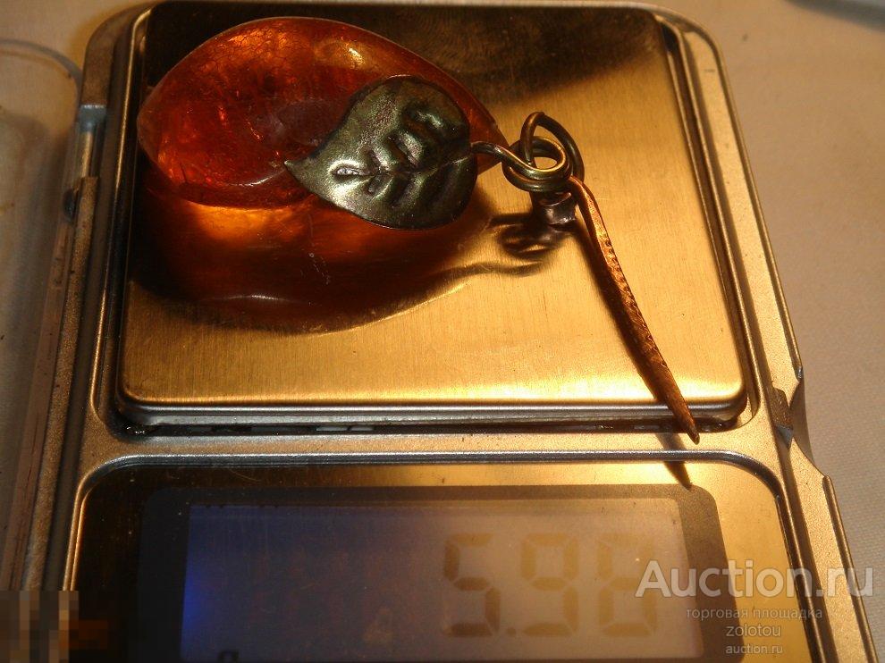 Янтарная заколка, Груша, заколка из СССР