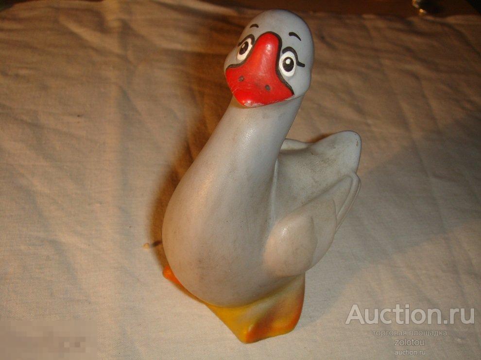 Старинная игрушка,Резиновый утенок, редкая из СССР, Игрушка