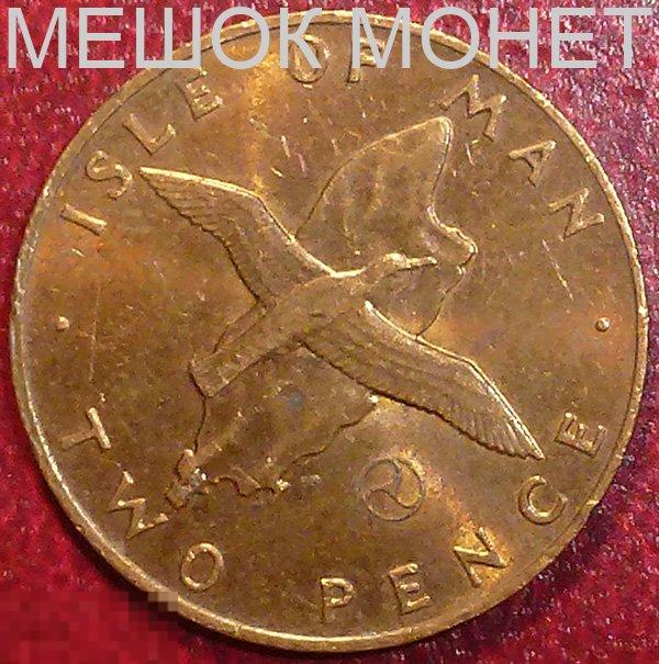 Мэн 2 пенса 1979 года. AH.