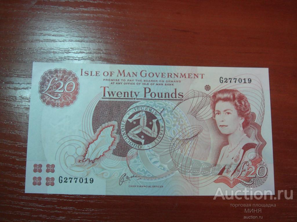 Остров Мэн 2000 г 20 фунтов UNC