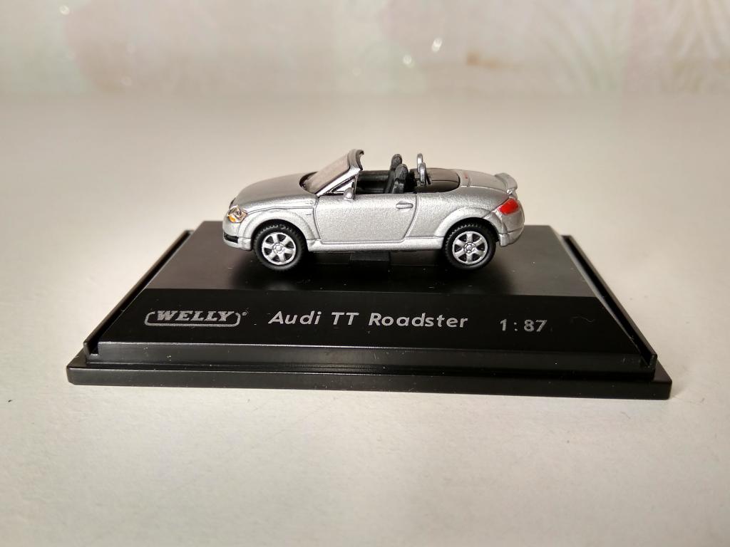 16мм.(HO) Audi TT Roadster,серебристый,Welly