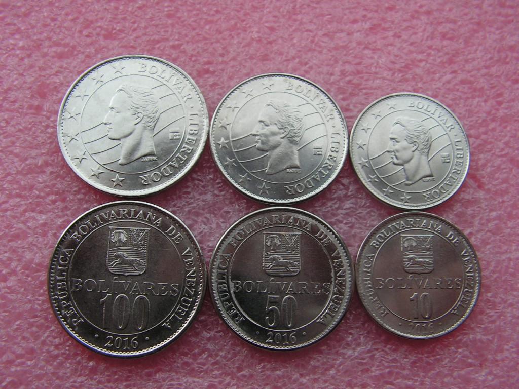 Венесуэла набор 10 50 100 боливаров 2016 unc