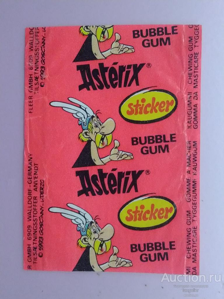 Обертка от жевательной резинки Asterix (Dubble Bubble)
