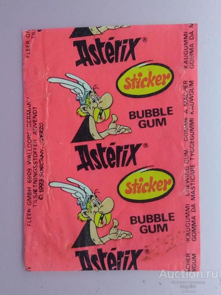 Обертка от жевательной резинки Asterix (Dubble Bubble)