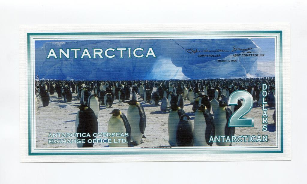 Антарктика, 2 доллара, 01 марта 1996 года, UNC