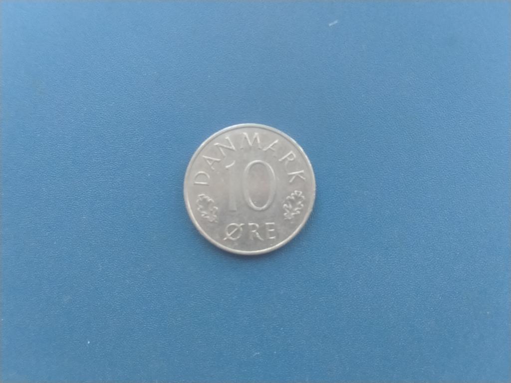 Дания 10 эре 1977 год