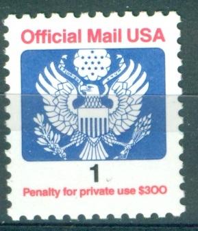 США  1989 г. служебная марка   негашеная**