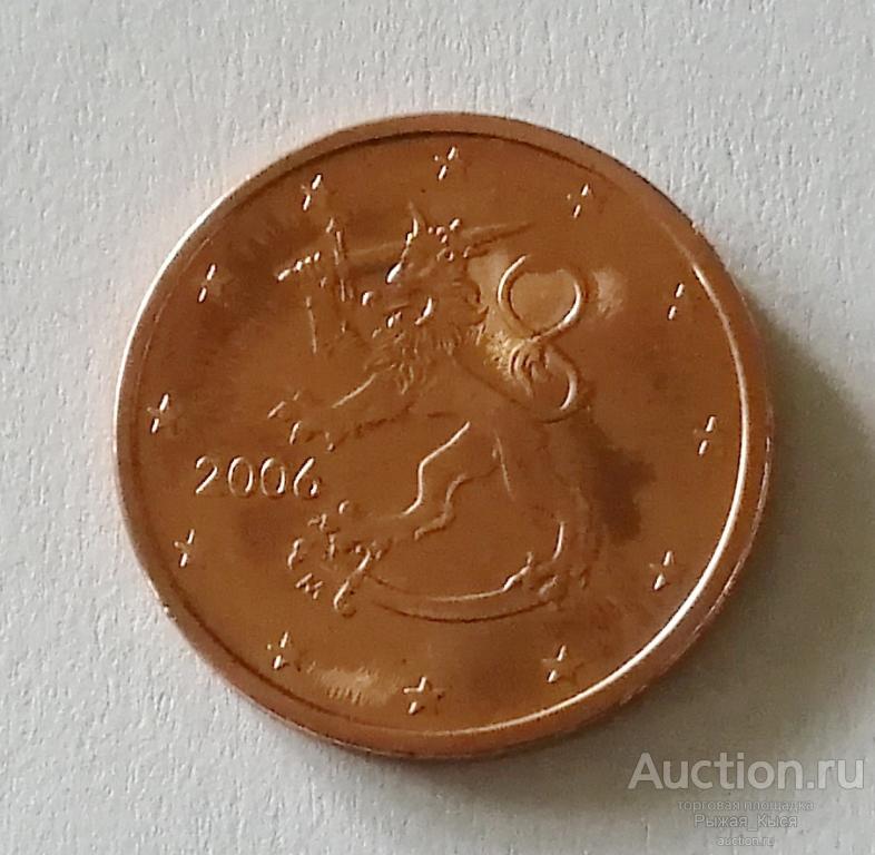 ФИНЛЯНДИЯ 2 евроцента 2006 года UNC Штемпельный блеск. из ролла (51736)