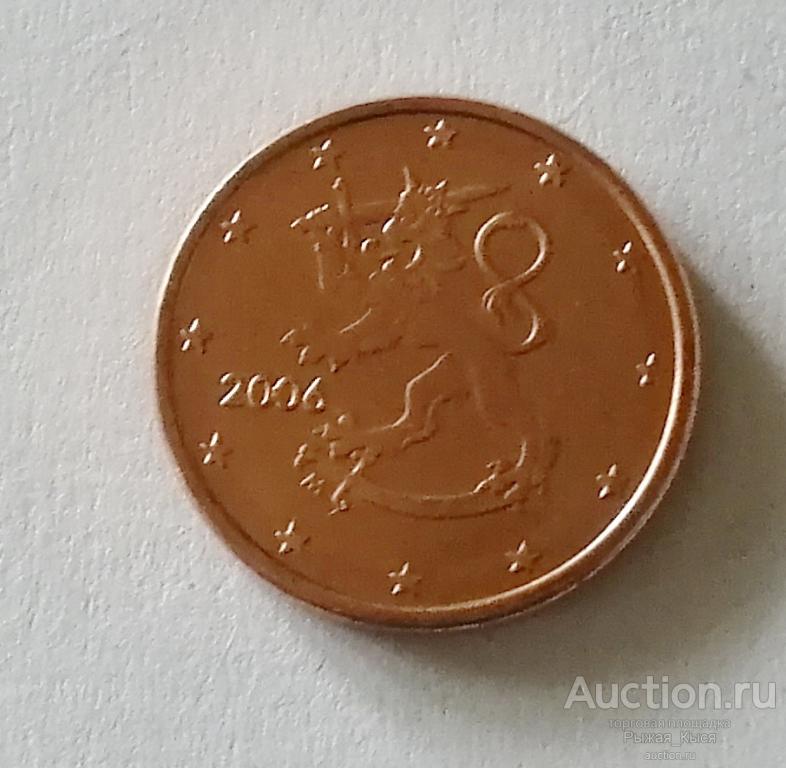 ФИНЛЯНДИЯ 1 евроцент 2006 года UNC Штемпельный блеск. из ролла (51735)