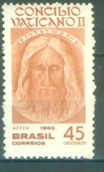 Бразилия 1966 г. 2-й Ватиканский совет Плащаница негашеная**