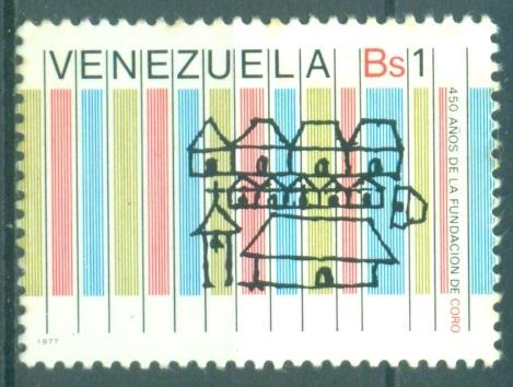 Колумбия 1977 г.  450 лет основания города Коро негашеная**