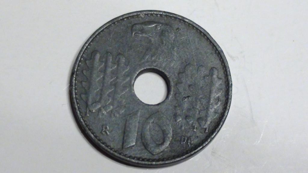 RRR 10 пфеннигов 1940 G Германия 3 рейх (Оккупационная монета)