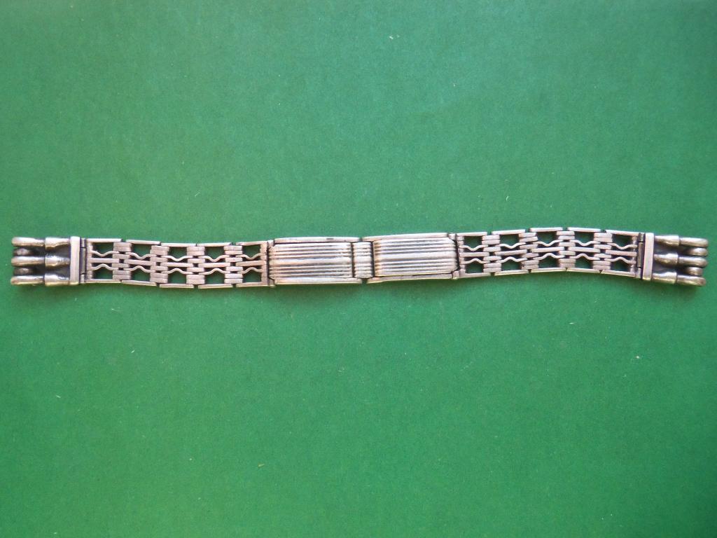 Серебряный браслет для часов 20,8 гр. 875 проба, ЛЮФ, 157 мм.