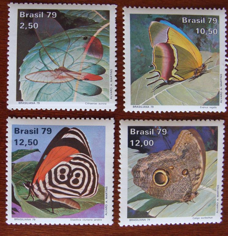 Бабочки. Серия 1979 г. Бразилия *