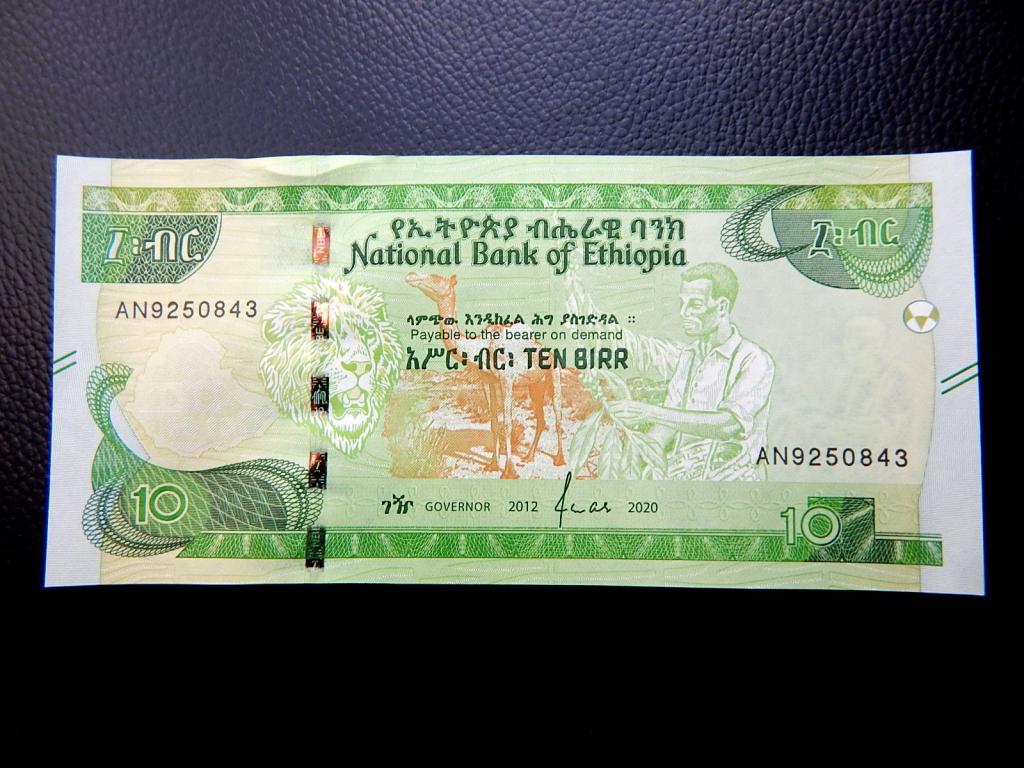 Бона 10 бирр 2012-2020 гг серии "AN" Эфиопия UNC