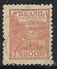 Бразилия. 1942. Стандарт. Сельское хозяйство. Разновидность. Гашение.