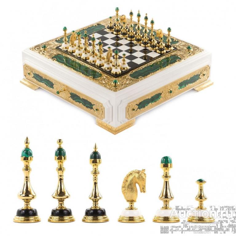 Шахматы эксклюзивные из малахита ВЕРСАЛЬ AZY-121086