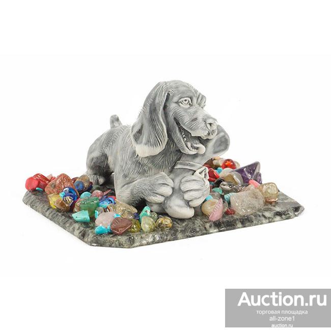 Статуэтка СОБАКА С КОСТОЧКОЙ AZY-8587