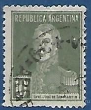 Аргентина. 1927. Генерал Сан-Мартин. Гашение.