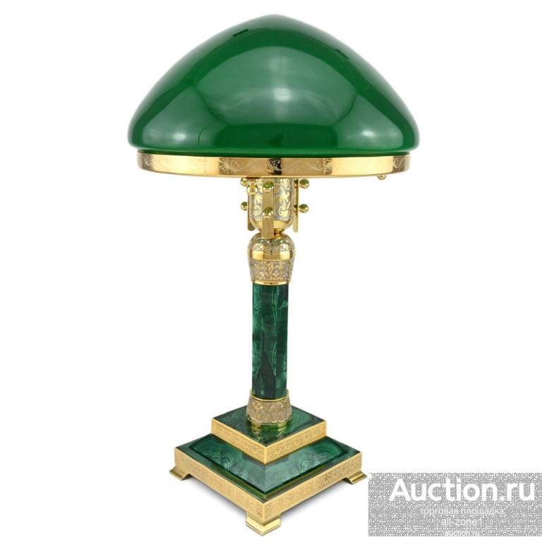 Лампа настольная из малахита 0373201203-2