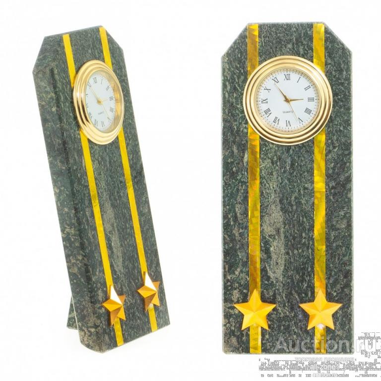 Часы-погон из камня ПОДПОЛКОВНИК ТАМОЖНИ AZY-122516