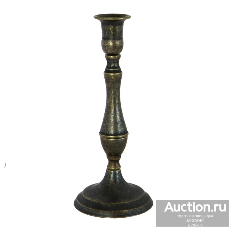 Подсвечник настольный на  одну свечу БОЛОНЬЯ AL-80-336-ANT