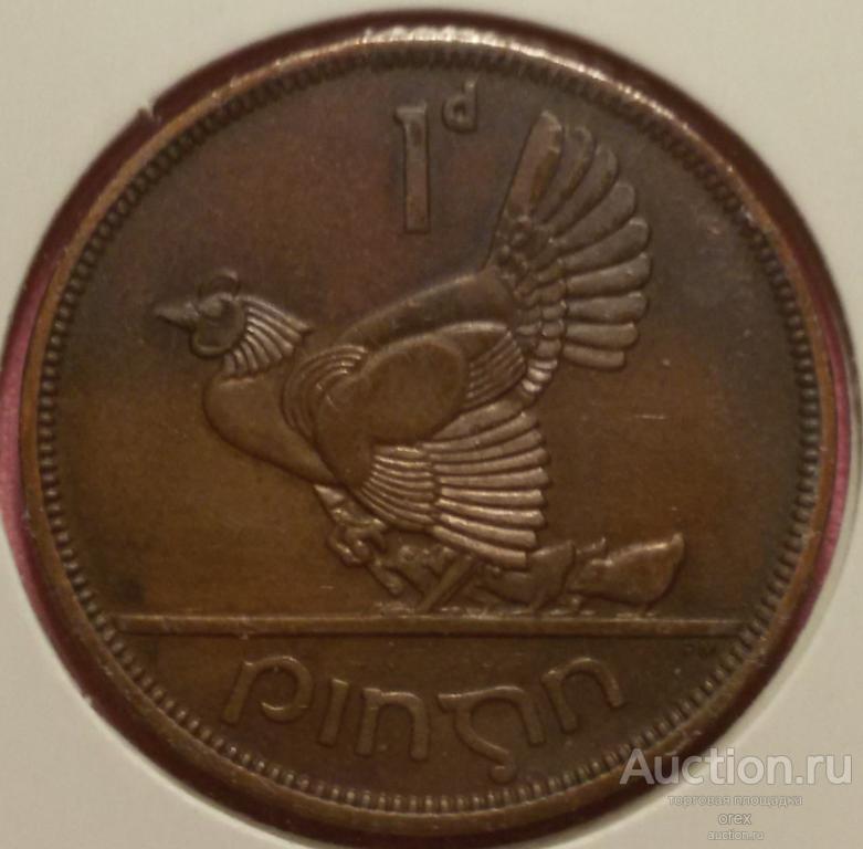 1 пенни 1965 Ирландия (холдер)