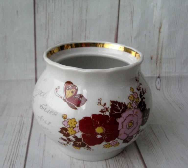 Сахарница без крышки Прокопьевский фарфоровый завод СССР винтаж СССР