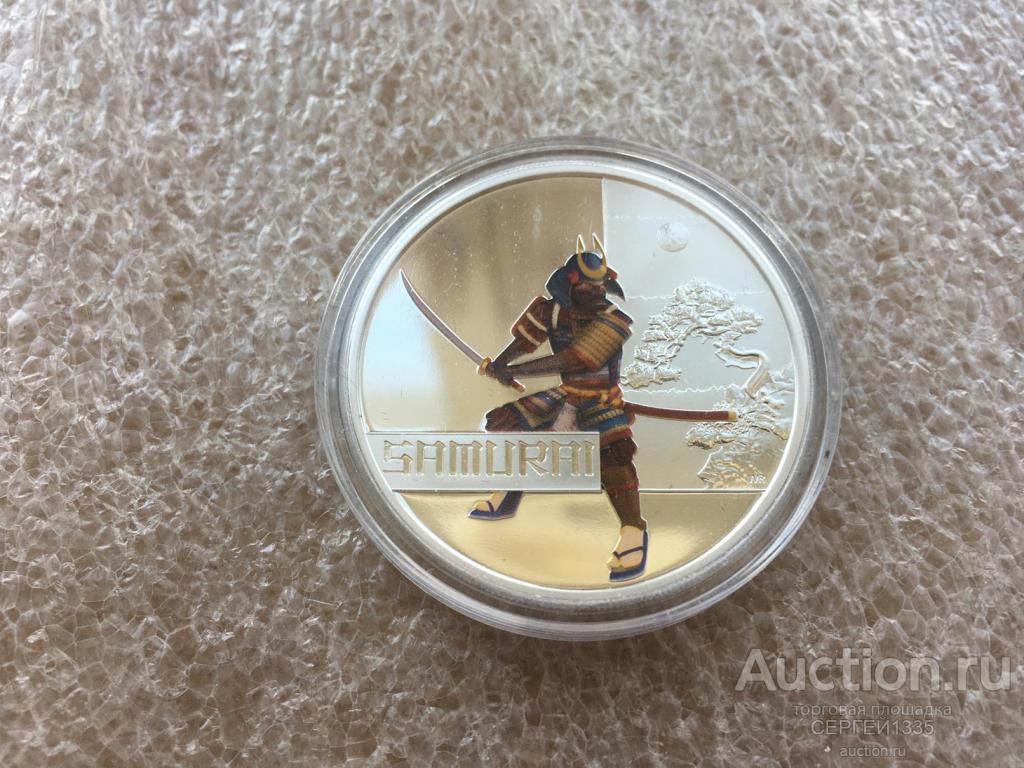 Тувалу 1 доллар 2010 Самурай Великие воины СЕРЕБРО