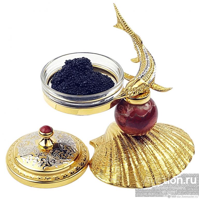 Икорница с крышкой СТЕРЛЯДКА AZS004399