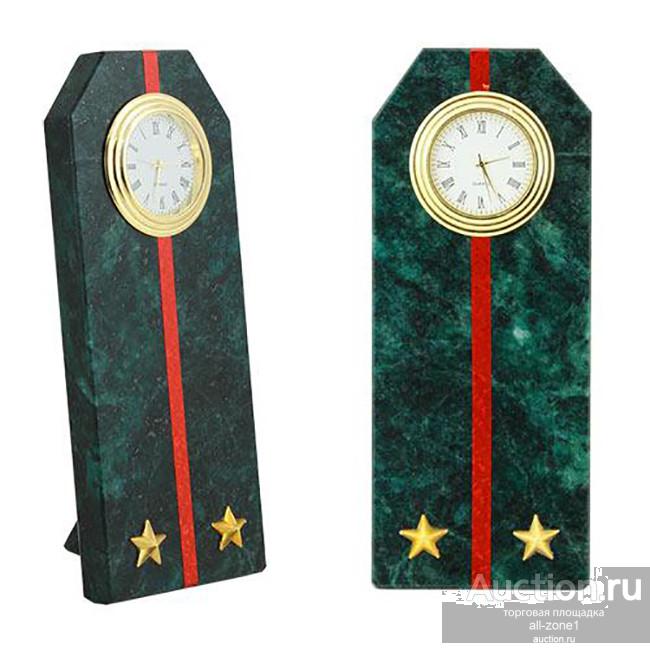 Часы настольные из камня ПОГОН ЛЕЙТЕНАНТ AZY-3166