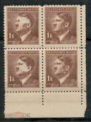 1942 4м Богемия-Моравия,Рейх Гитлер 1к чист Сцепка 
